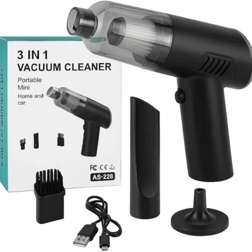 3-in-1 Portable Cordless Mini Vacuum Cleaner & Air Duster