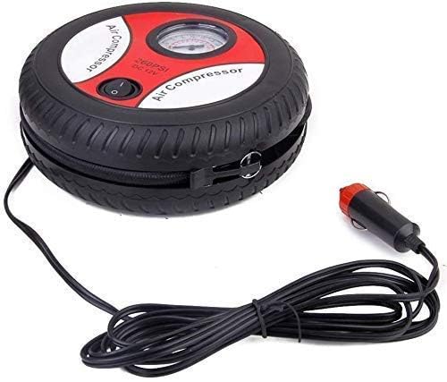 Heavy Duty Portable DC 12V Mini Tire Air Compressor with Multi-Use Adapters