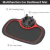3-in-1 Car Dashboard Anti-Slip Mat – Non-Slip Silicone Sticky Pad with 360° Rotating Phone Holder & Temporary Parking Number