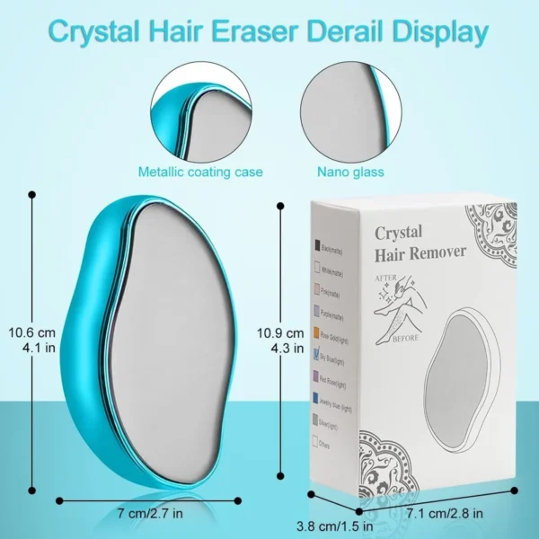 Magic Crystal Hair Remover – Painless Nano Glass Hair Eraser & Skin Exfoliator Tool for Arms, Legs, and Back