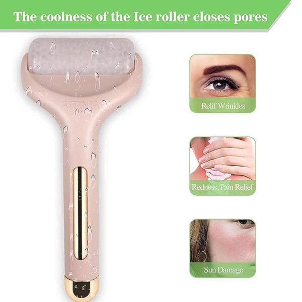 Premium Facial Ice Roller – Cooling Massage Tool for Face and Eyes to Depuff, Soothe Skin, and Shrink Pores