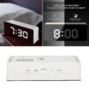 Modern LED Digital Alarm Clock with Mirror Display – Large Number Table Clock with Temperature & Snooze for Bedroom, Office, and Desk